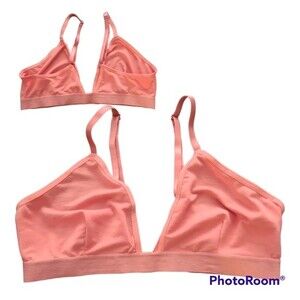 Apricot bralette medium comfort adjustable straps bra 90% cotton cozy wo…